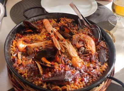 Cena para despedida en Lloret